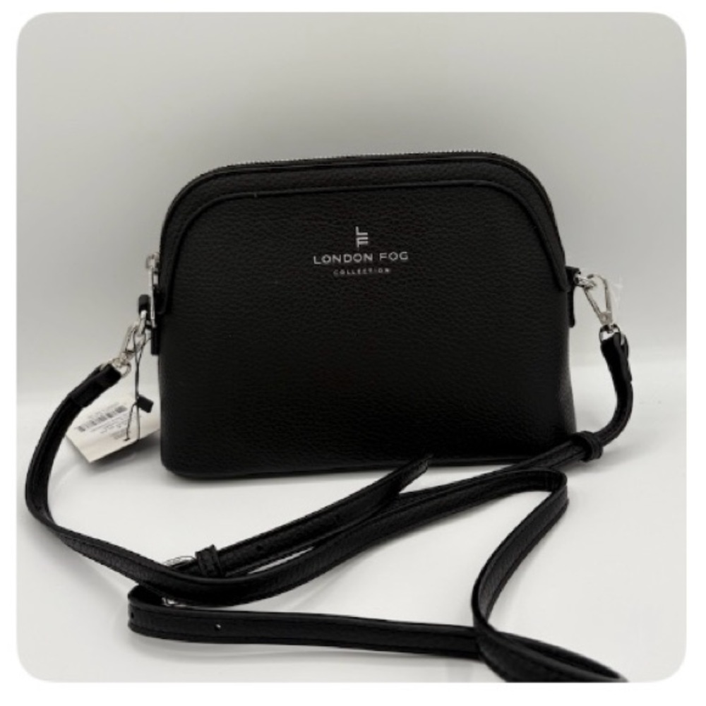 London Fog Elegant Black Crossbody Bag